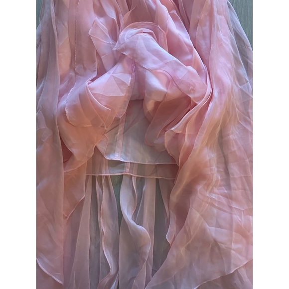 Sherri Hill by Sadie Robertson Strapless high-low Pink Formal Dress w/crystals. - Picture 6 of 7